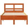 vidaXL Estructura de cama sin colch&oacute;n madera maciza marr&oacute;n 120x190 cm