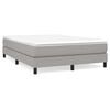 vidaXL Estructura de cama con somier tela gris claro 140x200 cm