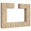 vidaXL Set de muebles para TV 6 pzas madera contrachapada roble sonoma