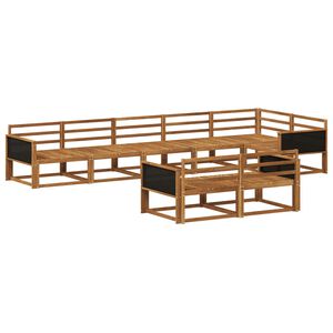 vidaXL Conjunto de sof&aacute;s de exterior 8 pcs Natural