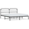 vidaXL Estructura cama sin colch&oacute;n con cabecero metal negro 193x203 cm