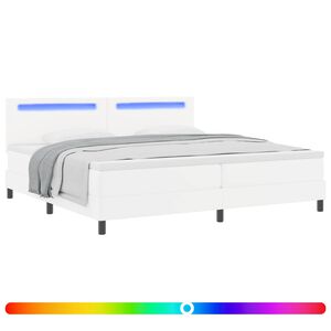 vidaXL Cama tipo Box Spring con colch&oacute;n 200 x 200 cm Cuero sint&eacute;tico