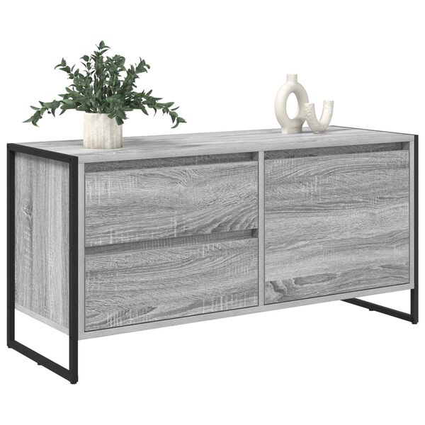 vidaXL Gabinete de TV con caj&oacute;n Gris Sonoma 100 x 36 x 49.5 cm