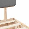 vidaXL Estructura de Cama con Cabecera Tapizada Gris Claro