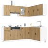 vidaXL Mueble de cocina Porto 11 piezas artesanal roble