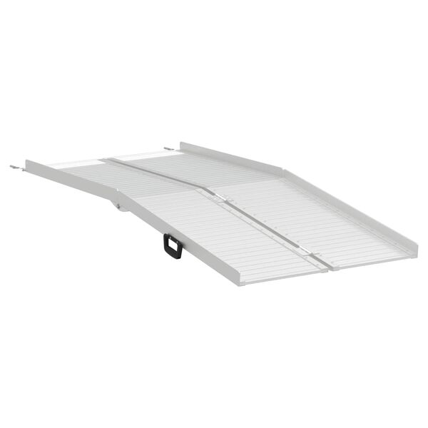 vidaXL Rampa para silla de ruedas 270 kg Plateado 92 x 73 x 5 cm
