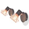 vidaXL L&aacute;mparas de pared con 2 bombillas LED de filamento 2 uds 8 W