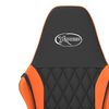 vidaXL Silla gaming cuero sintético negro y naranja