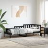 vidaXL Sof&aacute; cama sin colch&oacute;n madera maciza de pino negro 90x190 cm