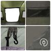 vidaXL Tienda campaña familiar túnel 6 personas impermeable verde