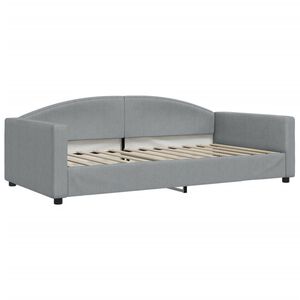 vidaXL Sof&aacute; cama sin colch&oacute;n tela gris claro 100x200 cm