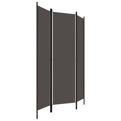 vidaXL Biombo divisor de 3 paneles gris antracita 150x180 cm