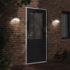 vidaXL L&aacute;mpara de pared de exterior LED con sensor aluminio blanco