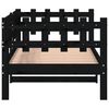vidaXL Sof&aacute; cama sin colch&oacute;n madera maciza de pino negro 80x200 cm