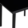 vidaXL Juego de comedor jard&iacute;n 5 piezas rat&aacute;n sint&eacute;tico vidrio negro