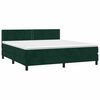 vidaXL Cama box spring con colch&oacute;n terciopelo verde oscuro 160x200 cm