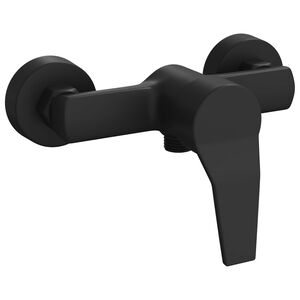 vidaXL Grifo Mezclador de Ducha Negro G 1 / 2 pulgadas Lat&oacute;n