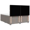 vidaXL Cama box spring con colch&oacute;n tela gris taupe 200x200 cm