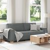 vidaXL Sof&aacute; de 3 plazas de tela gris oscuro, 220x78x84 cm