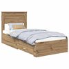 vidaXL Estructura de cama con caj&oacute;n Roble artisan 90 x 200 cm