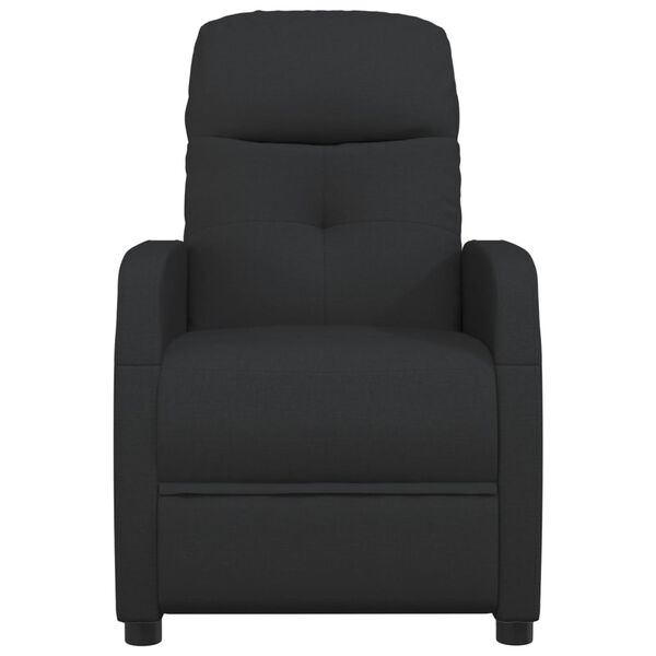 vidaXL Sill&oacute;n reclinable el&eacute;ctrico de tela negro