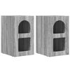 vidaXL Mesita de Noche ELST 2 uds. Gris Sonoma 29,5 x 33,5 x 50 cm