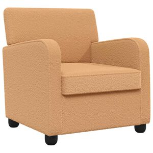 vidaXL Sill&oacute;n Beige Borreguillo sint&eacute;tico