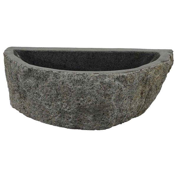 vidaXL Lavabo montado en la pared Gris 37 x 30 x 12 cm Piedra de r&iacute;o