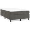 vidaXL Estructura de cama con somier terciopelo gris oscuro 120x200cm