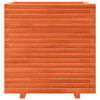vidaXL Jardinera madera maciza de pino marr&oacute;n cera 70x70x72 cm