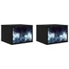 vidaXL Mesita de noche de pared RAALTE 2 uds. Roble Negro