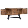 vidaXL Soporte de TV Natural 110 x 30 x 75 cm Madera de teca maciza