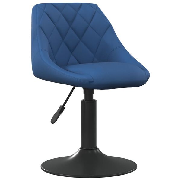 vidaXL Sillas de comedor giratorias 4 unidades terciopelo azul