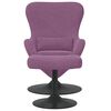 vidaXL Silla Huevo con Puff Morado Terciopelo