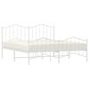 vidaXL Estructura cama sin colch&oacute;n con estribo metal blanco 160x200 cm