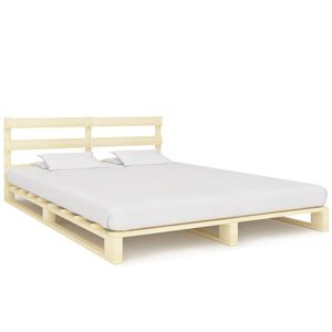 vidaXL Estructura cama palets sin colch&oacute;n madera maciza pino 180x200cm