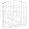 vidaXL Cesta gaviones forma arco hierro galvanizado 200x50x180/200 cm