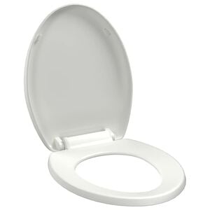vidaXL Tapa de v&aacute;ter cierre suave y desenganche r&aacute;pido blanca