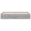 vidaXL Cama con cajones madera ingenier&iacute;a gris Sonoma 180x200 cm