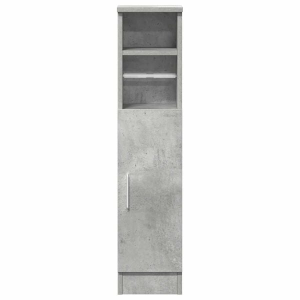 vidaXL Mueble de baño con portarrollos gris hormigón 20,5x22x90 cm
