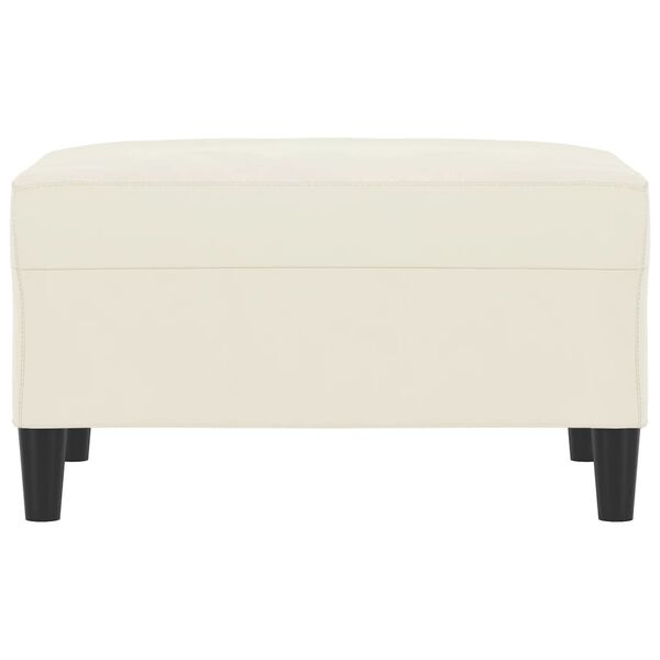 vidaXL Reposapiés de terciopelo crema 70x55x41 cm