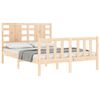 vidaXL Estructura de cama de matrimonio con cabecero madera maciza
