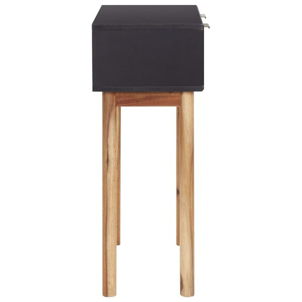 vidaXL Mesa consola de madera maciza de acacia y MDF 70x30x75 cm