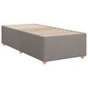 vidaXL Estructura de cama sin colch&oacute;n tela taupe 90x200 cm