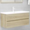 vidaXL Mueble lavabo madera contrachapada roble Sonoma 100x38,5x45 cm