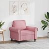 vidaXL Sill&oacute;n de terciopelo rosa 60 cm