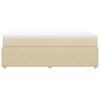 vidaXL Cama box spring con colch&oacute;n tela color crema 80x200 cm