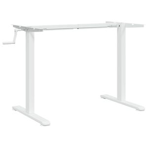 vidaXL Marco de escritorio de pie acero blanco (94-135)x60x(70-114) cm