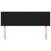 vidaXL Cabeceros 2 unidades tela negro 72x5x78/88 cm