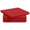 vidaXL Cojines para asiento 4 pcs tela Rojo 40 x 40 x 3 cm